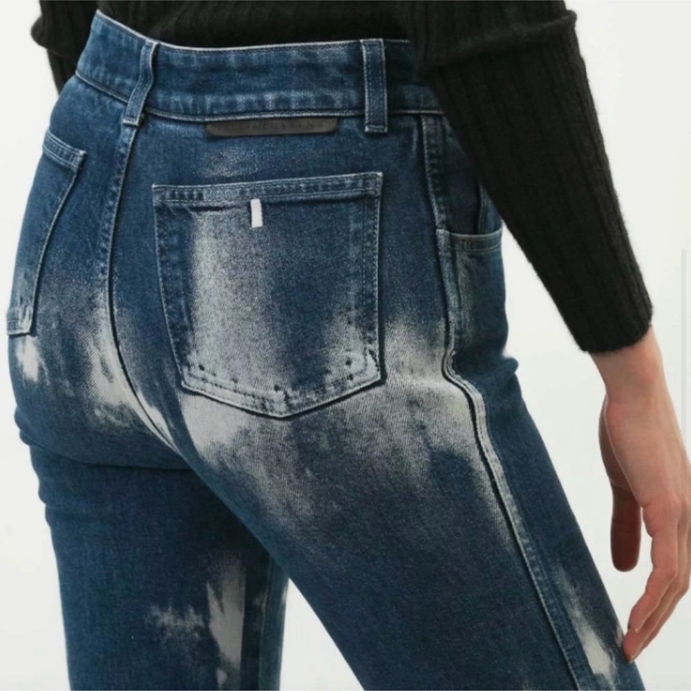 Stella McCartney Tie Dye High Rise Kick Flare Jeans Women's - Picture 5 of 16